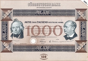 Share_ 25c SDB Aktie 1952